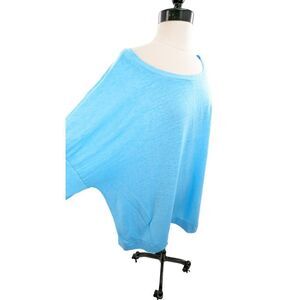 Jockey Women Sea Blue Boat Neck Dolman Long Sleeve Top Size 2X